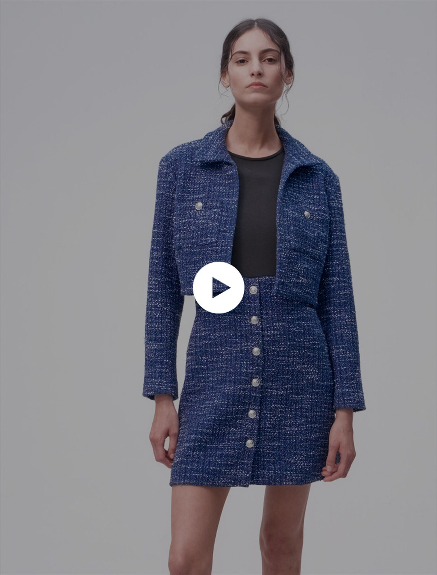 Vestido 2 en 1 de tweed