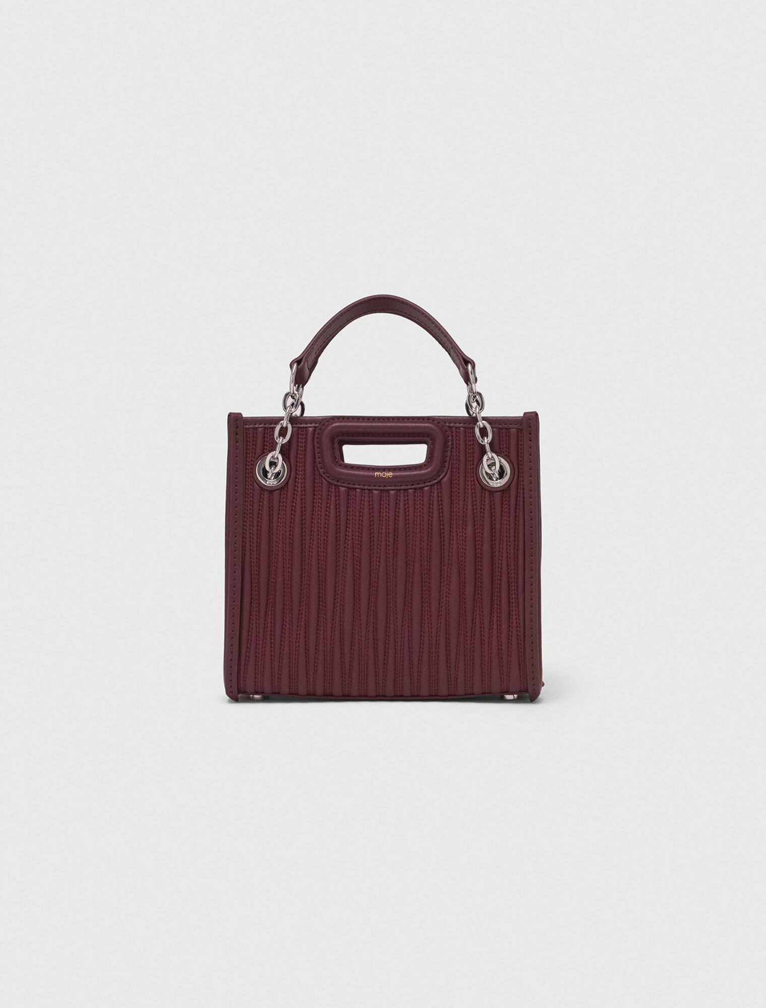 Bolso mini tote de piel acolchado
