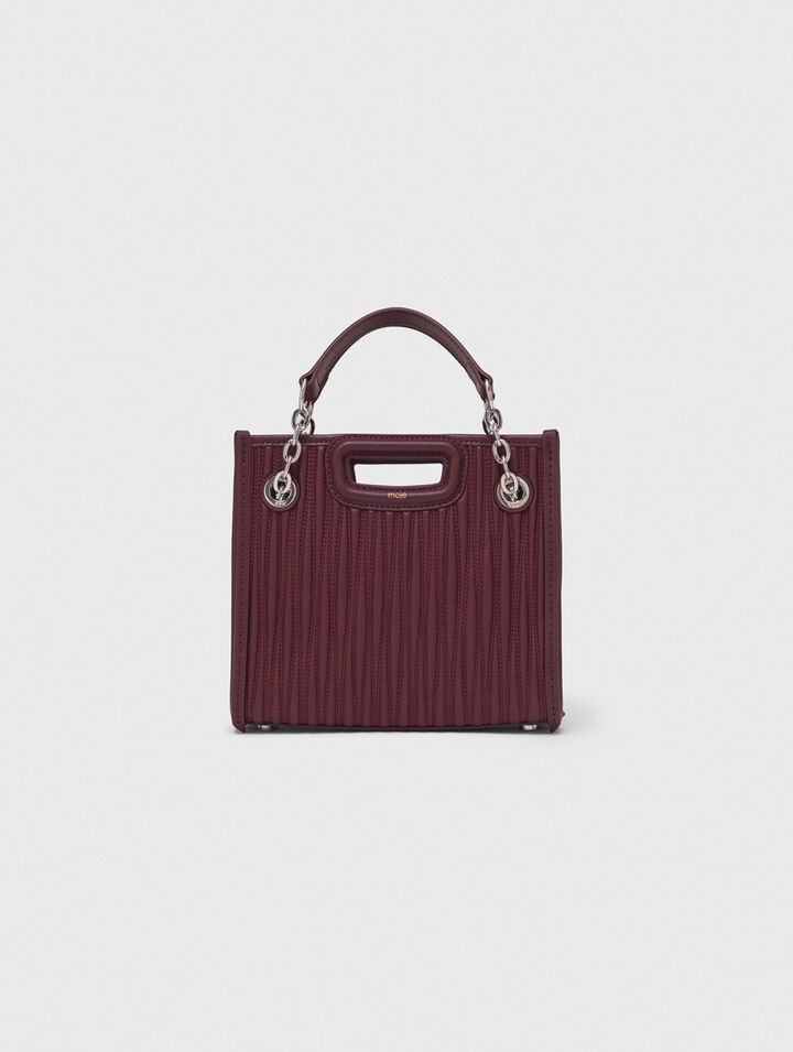 Bolso mini tote de piel acolchado