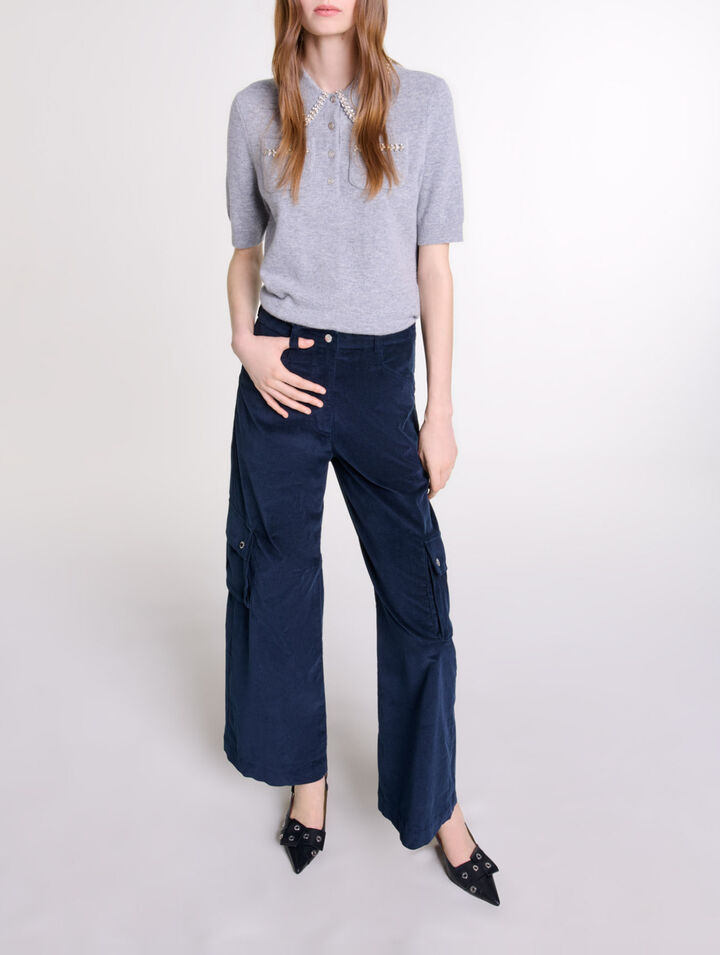 Pantal&oacute;n cargo de pana