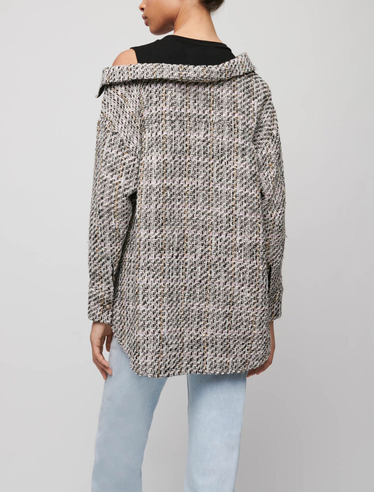 Camisa de tweed trampantojo