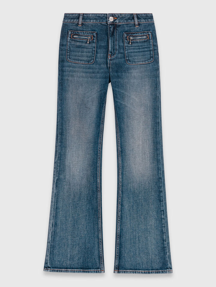Vaquero bootcut con bolsillos