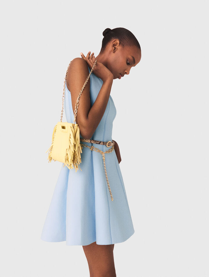 Bolso M Mini cuero craquelado mate