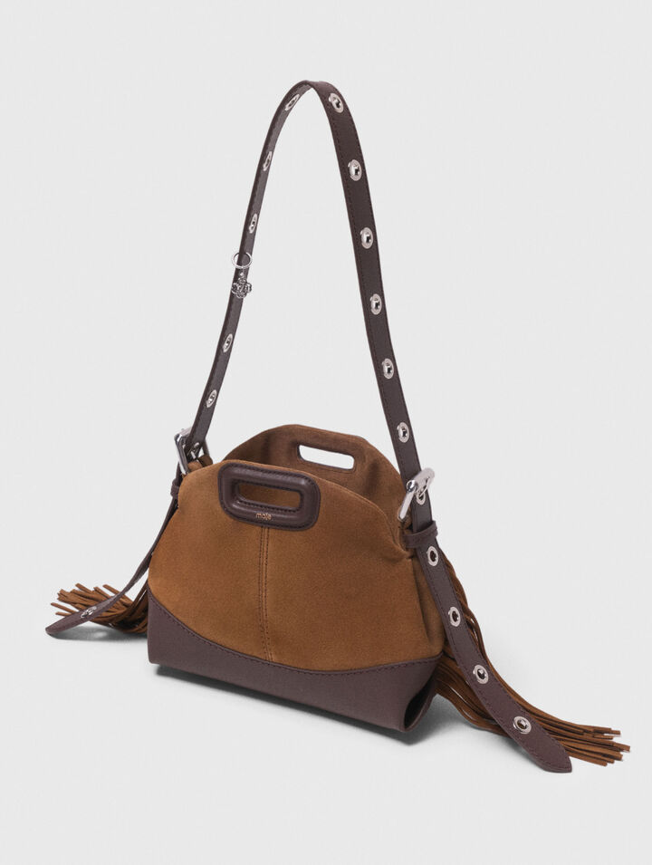 Bolso Miss M mini de piel y ante