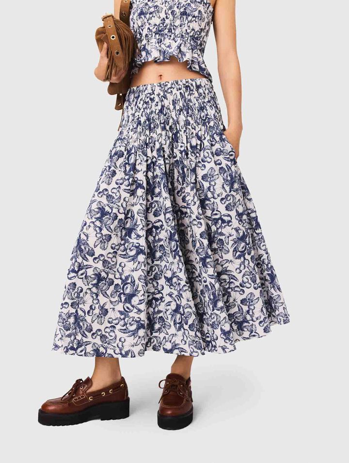 Falda larga estampada