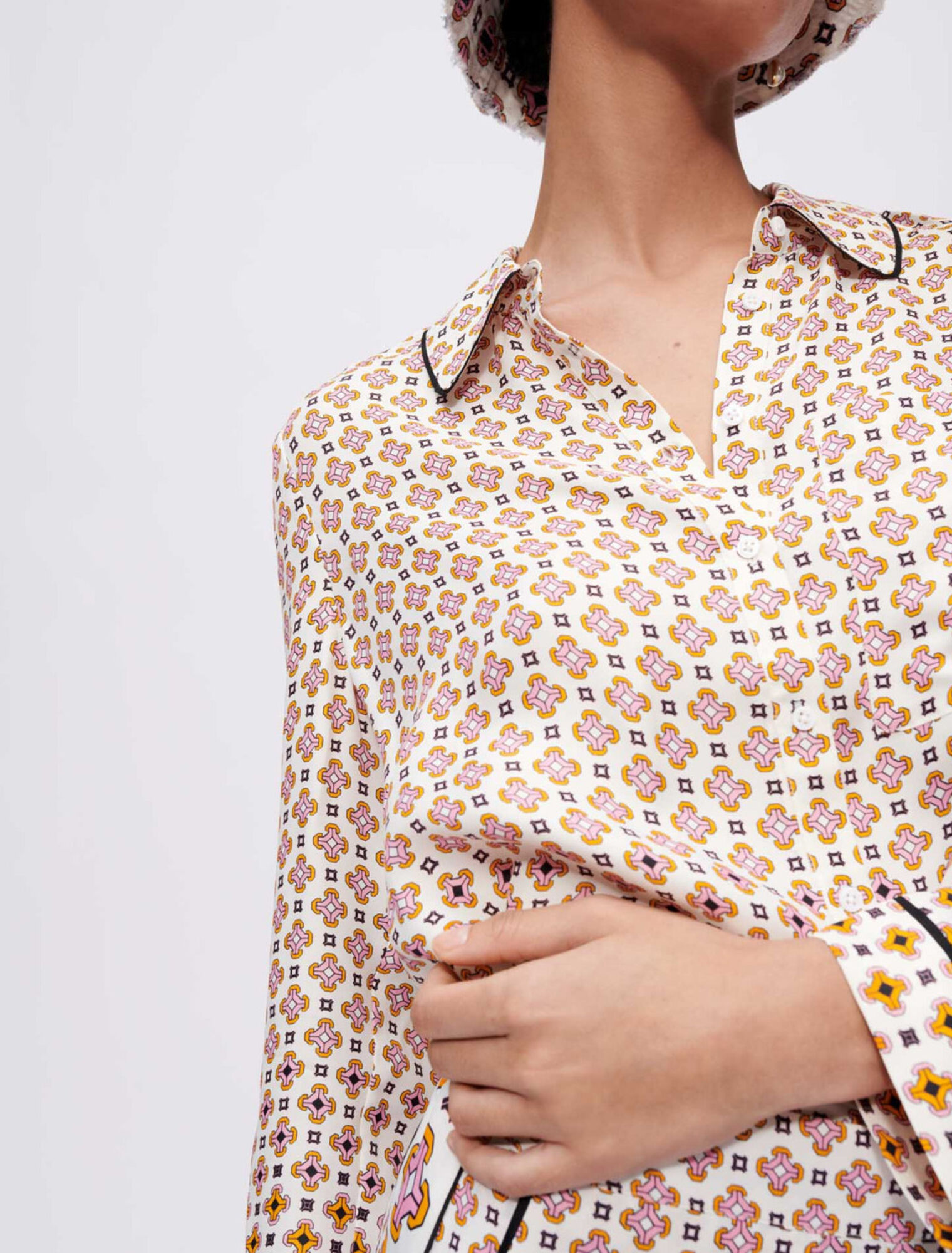 Camisa estampada de viscosa
