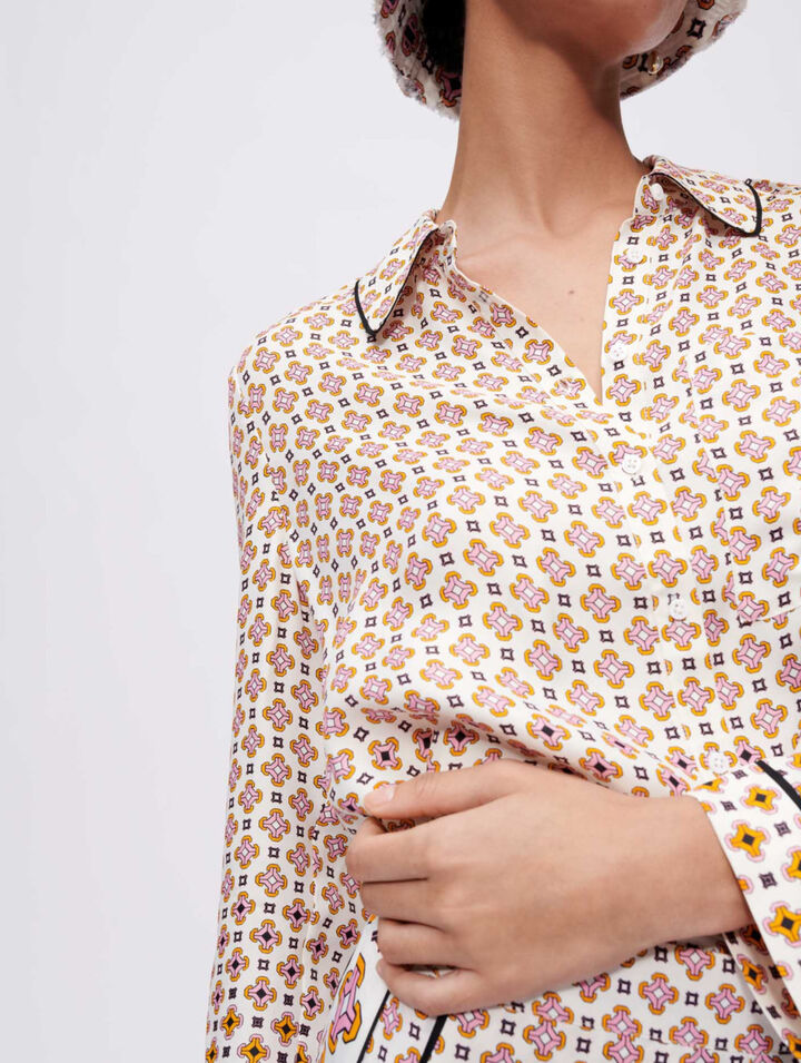 Camisa estampada de viscosa