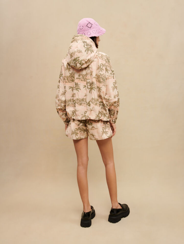 Chaqueta con estampado de palmeras