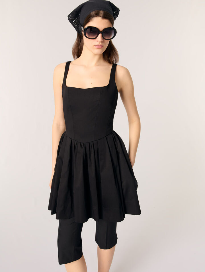 Vestido corto de algodón