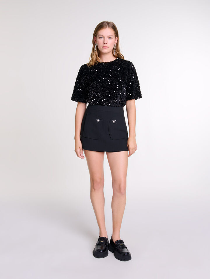 Pantalón corto con efecto fada