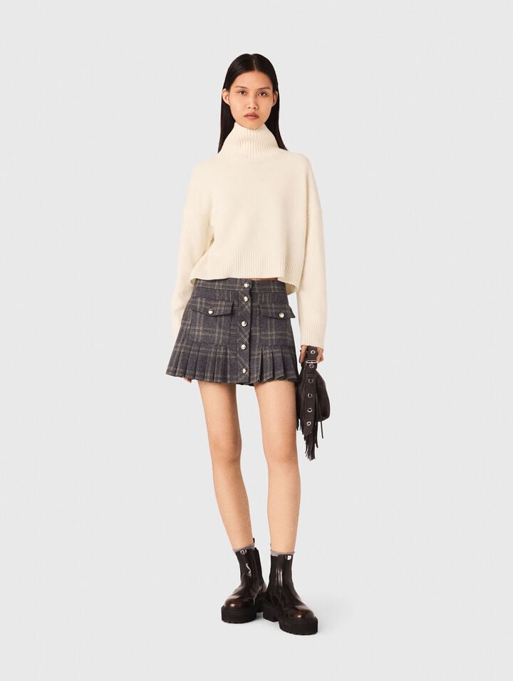 Jersey de cachemir con cuello alto