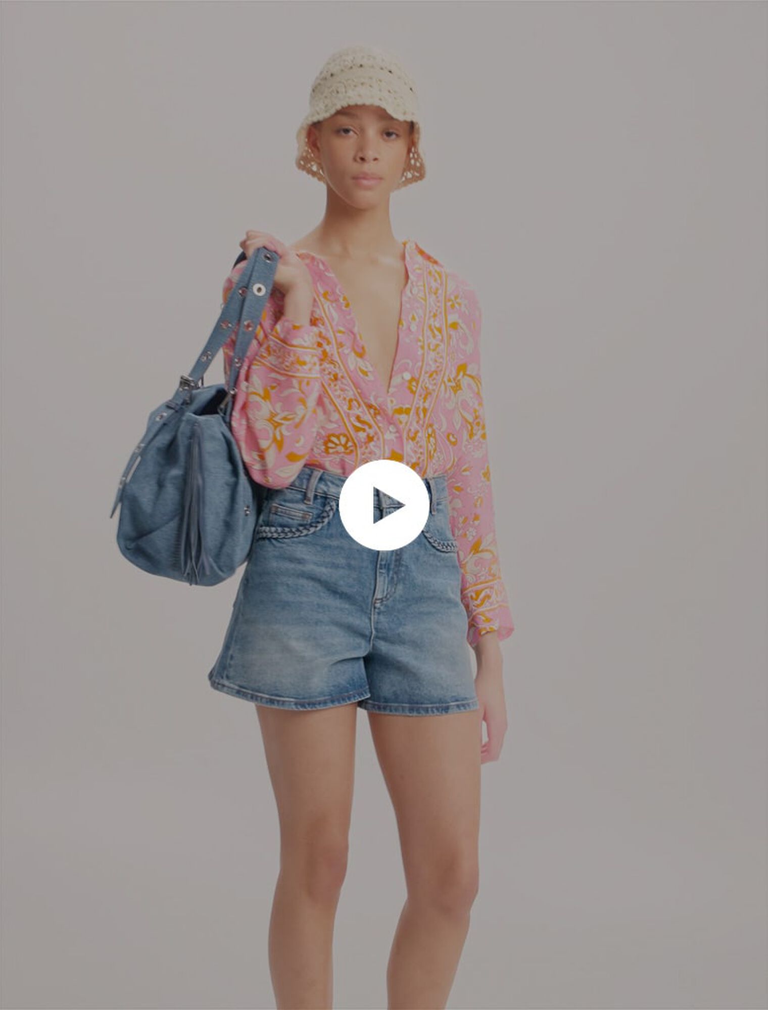 Short vaquero con galones trenzados