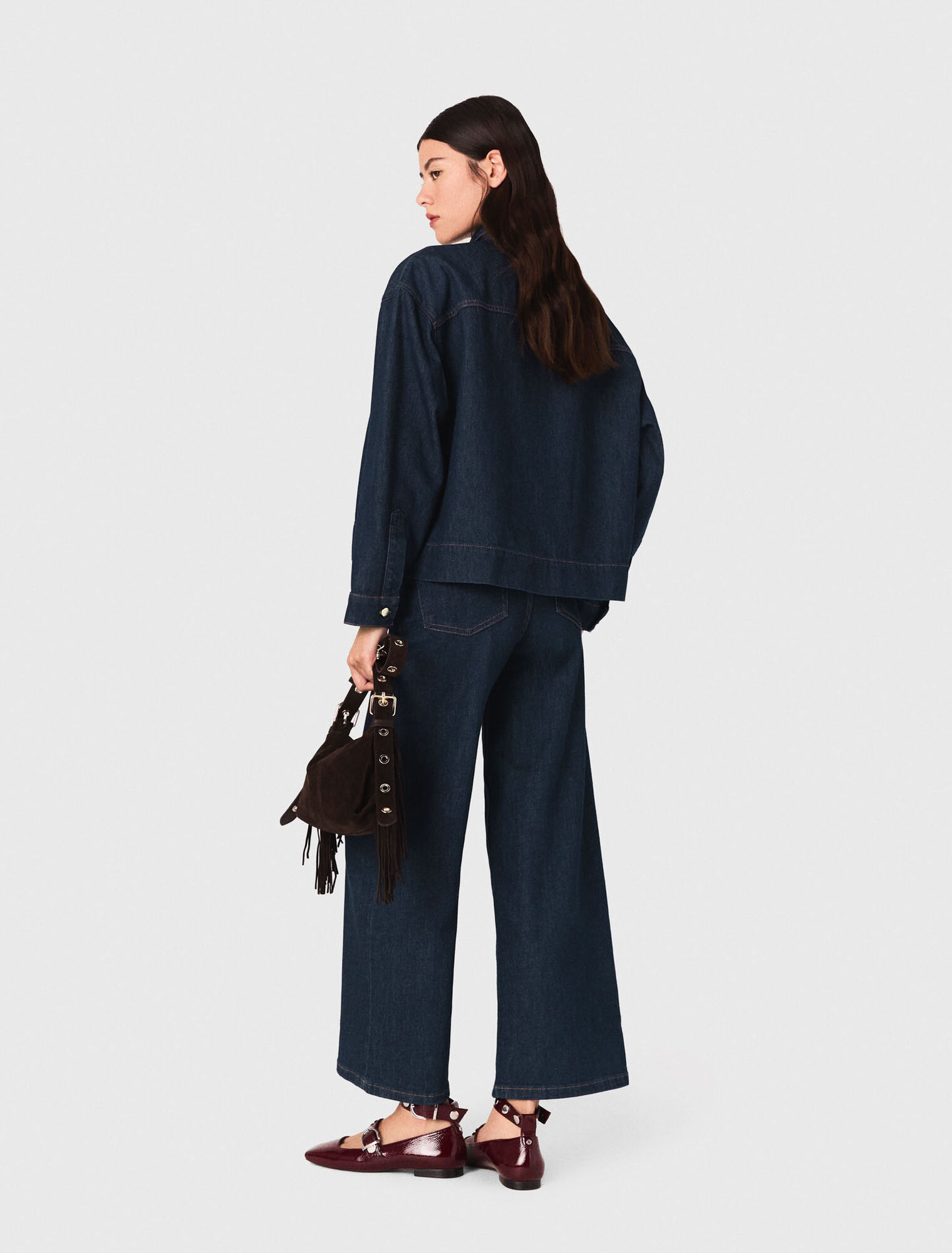 Camisa vaquera con lavallière