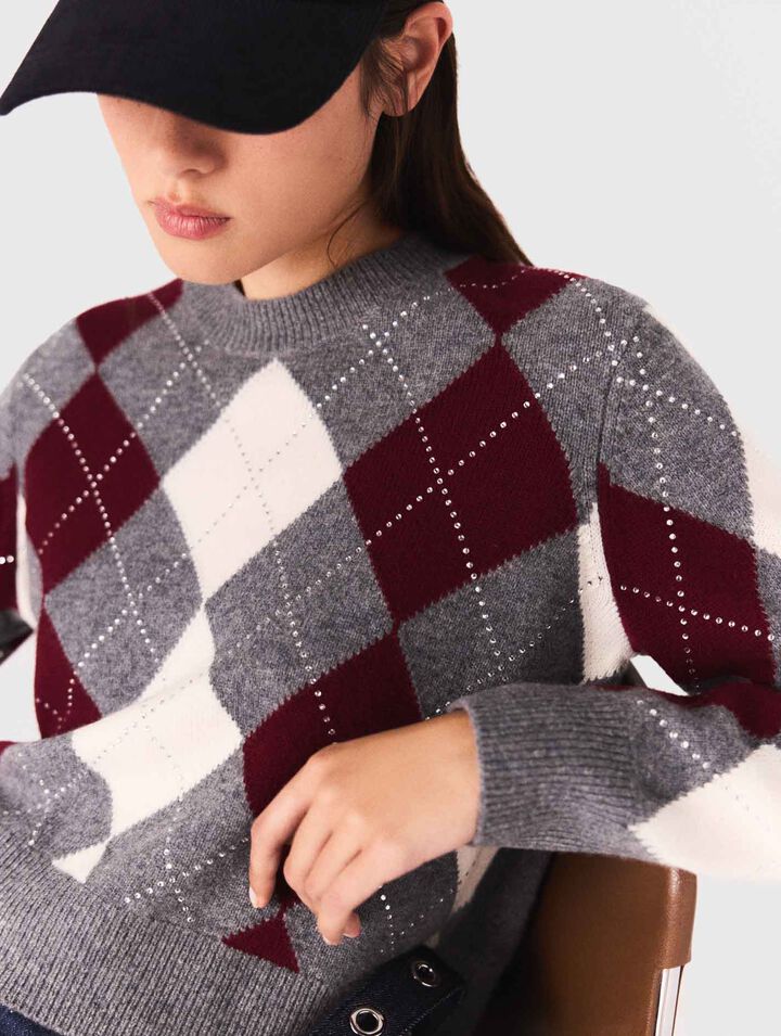 Jersey corto con motivo argyle