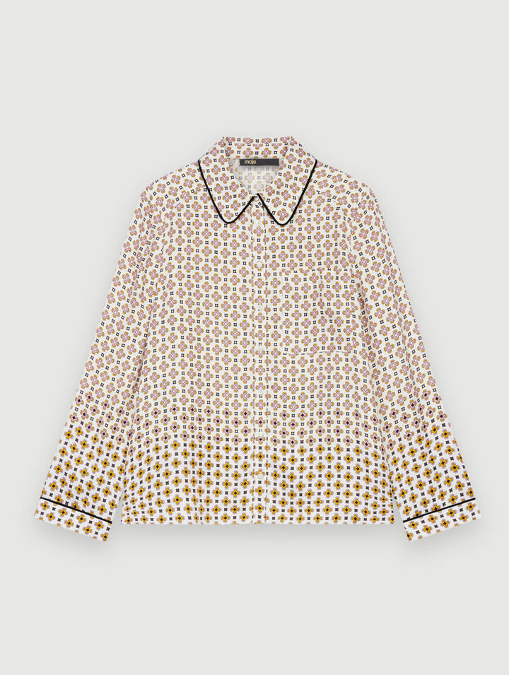 Camisa estampada de viscosa