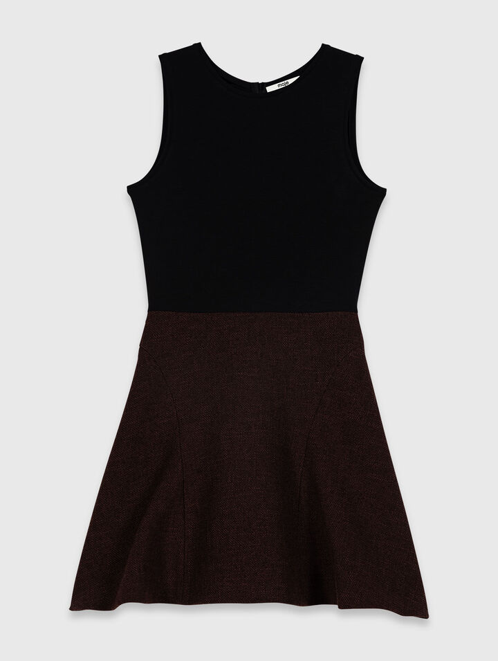Vestido capa 2 en 1 de tweed