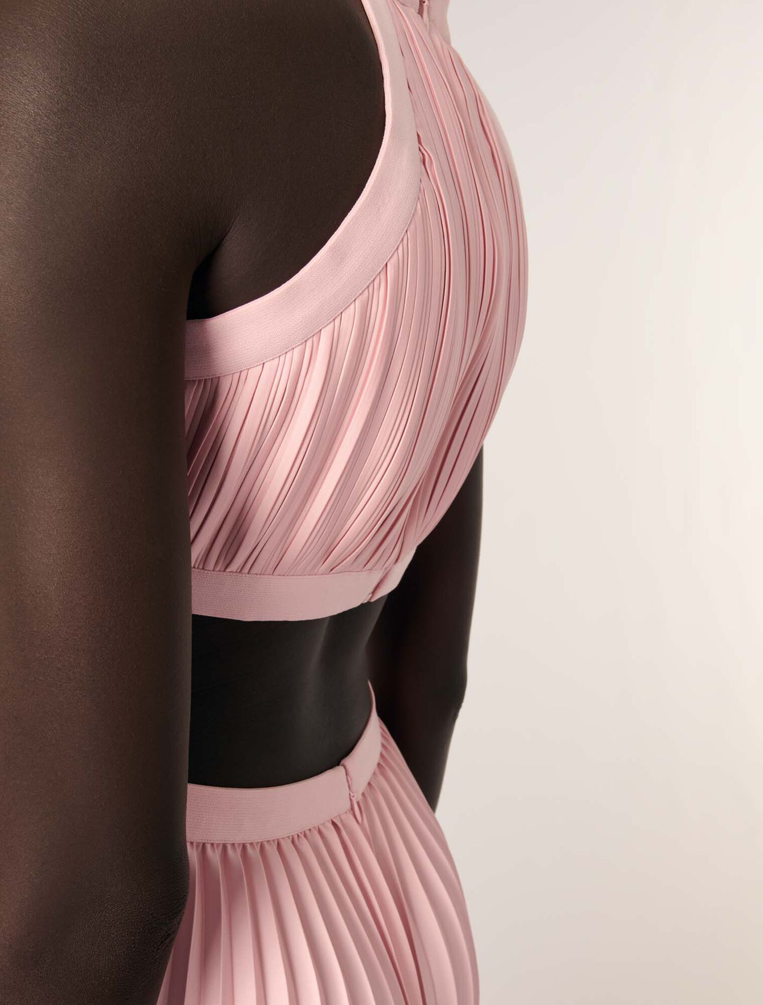 Vestido largo plisado