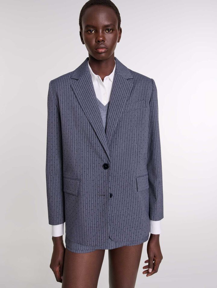 Chaqueta de traje con strass