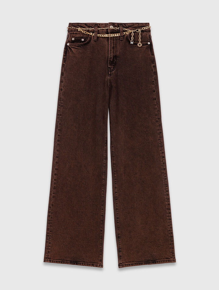 Vaquero bootcut con cadena