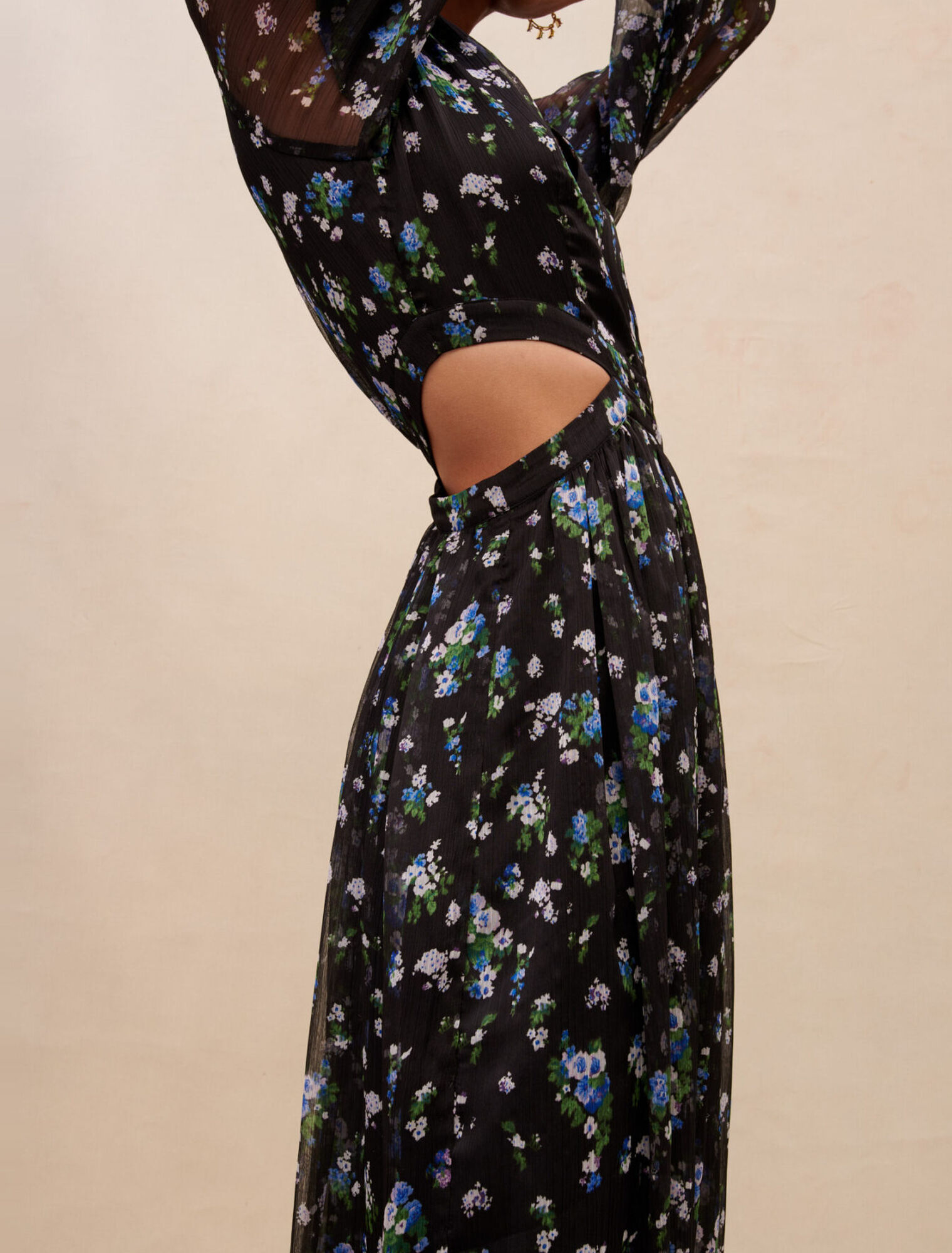 Vestido largo calado