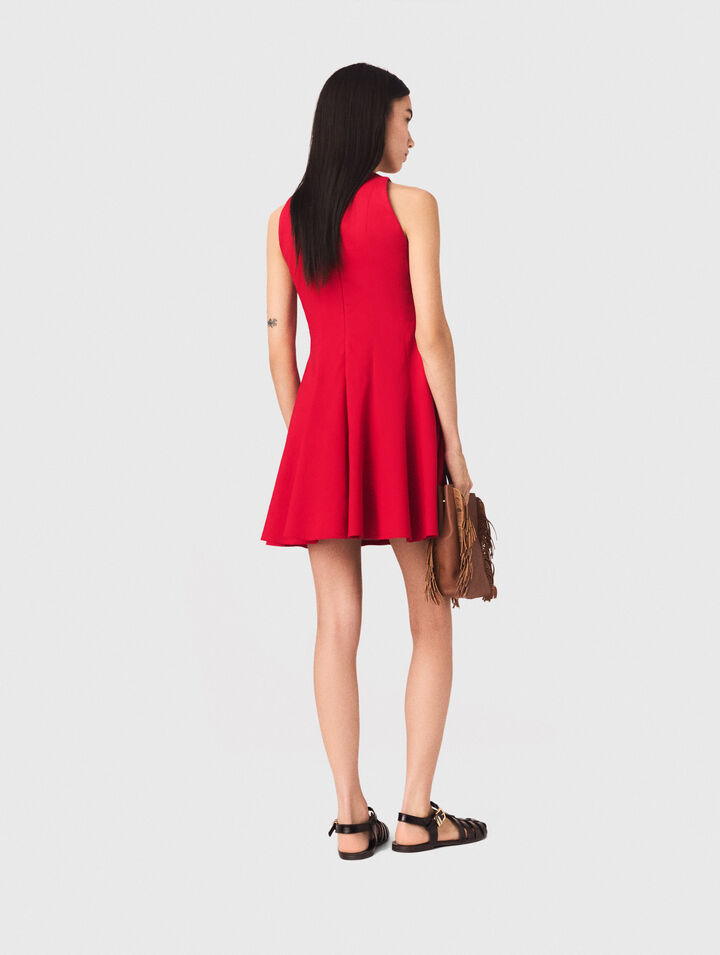 Vestido corto evas&eacute; mezcla lino