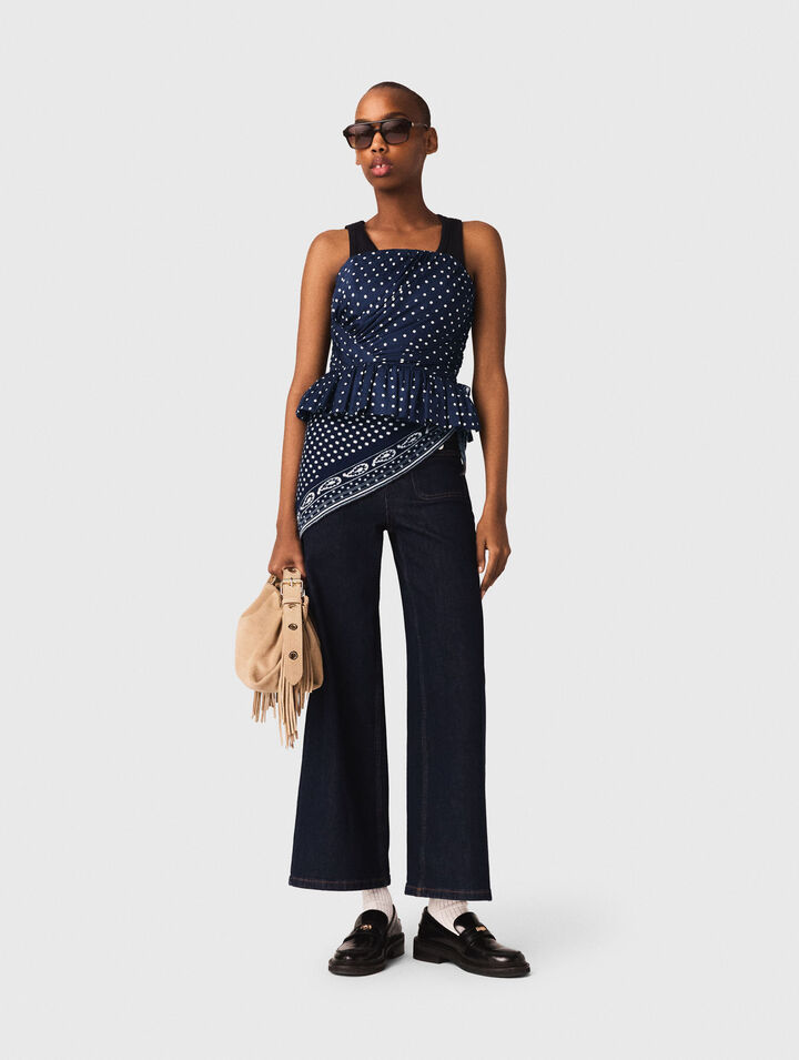 Top bustier estampado