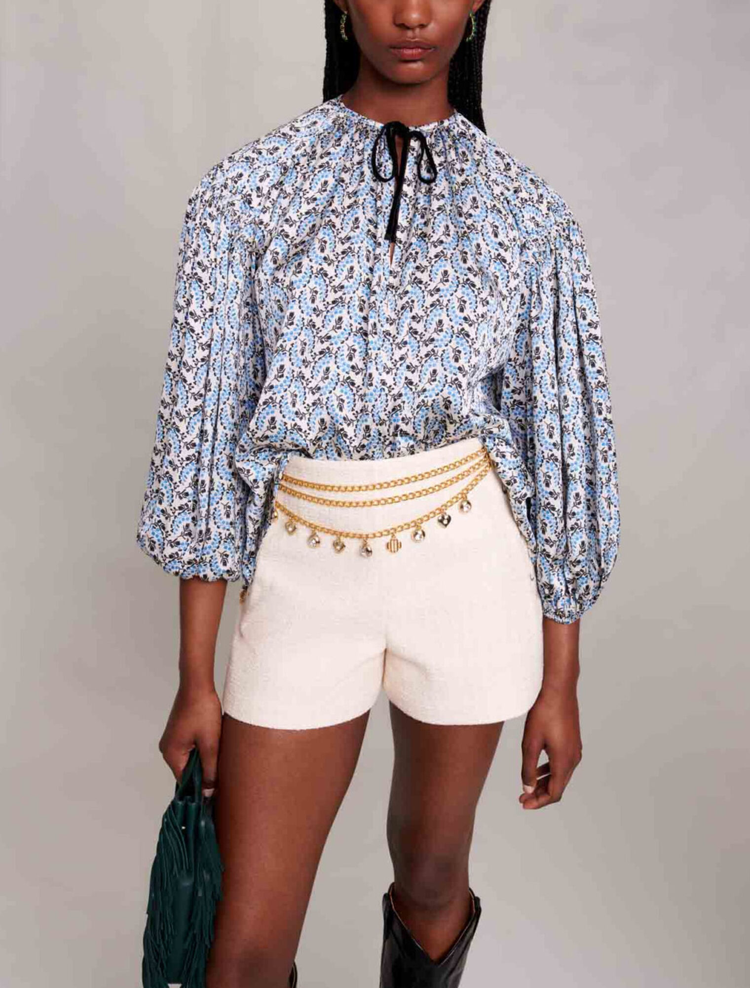 Blusa ancha satinada