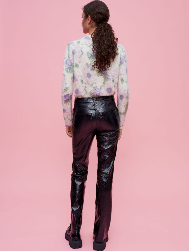 Pantalones acampanados de vinilo