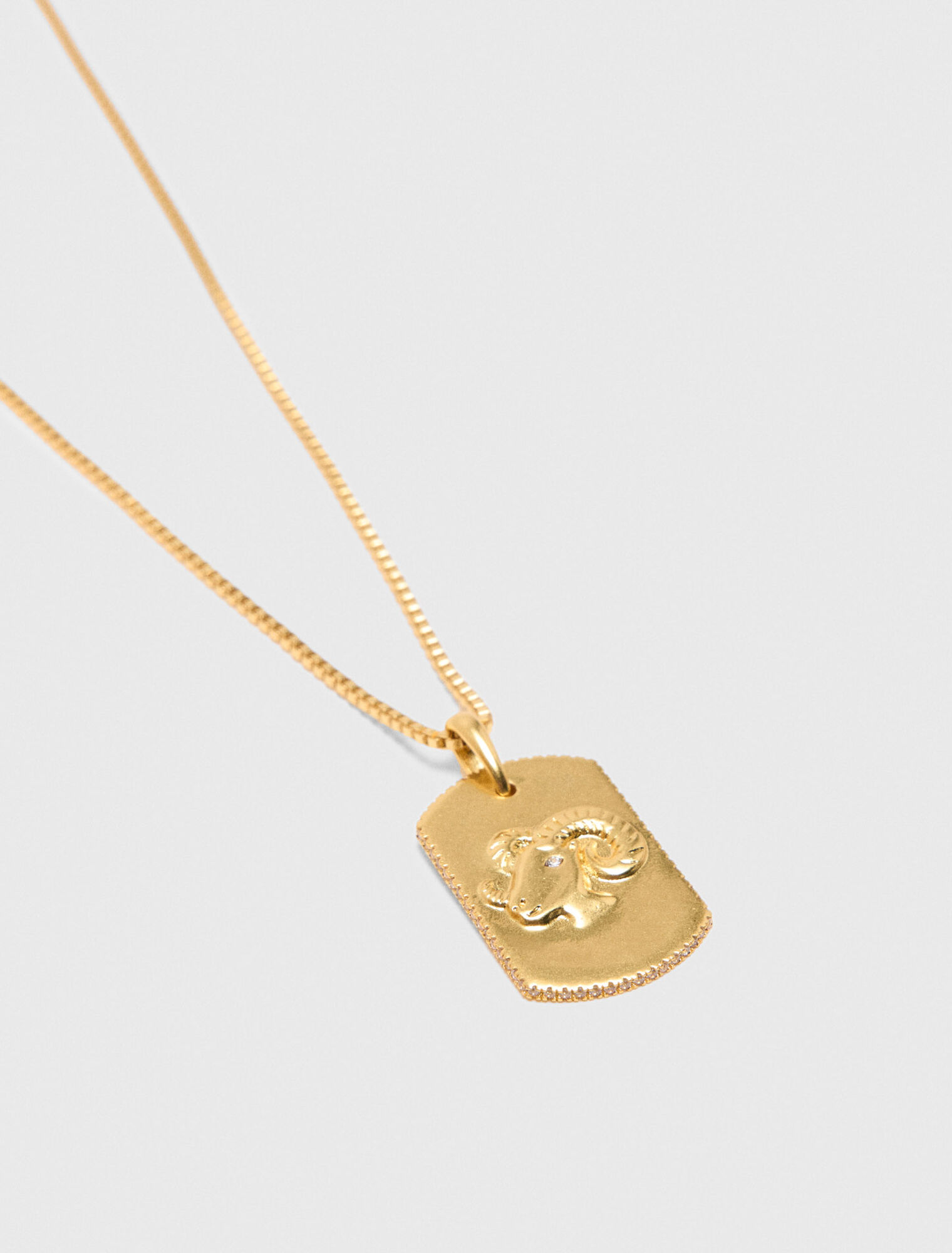 Collar placa signo del zodiaco