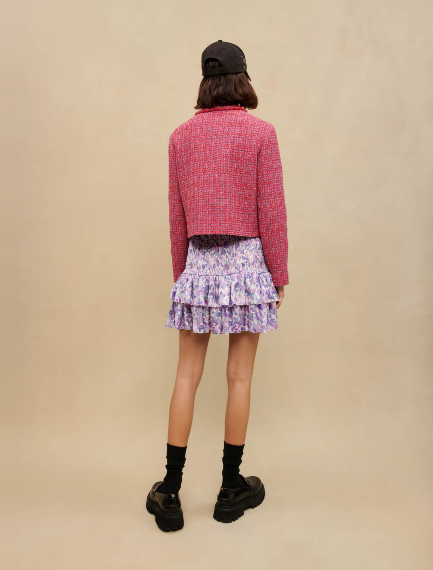 Falda con estampado floral