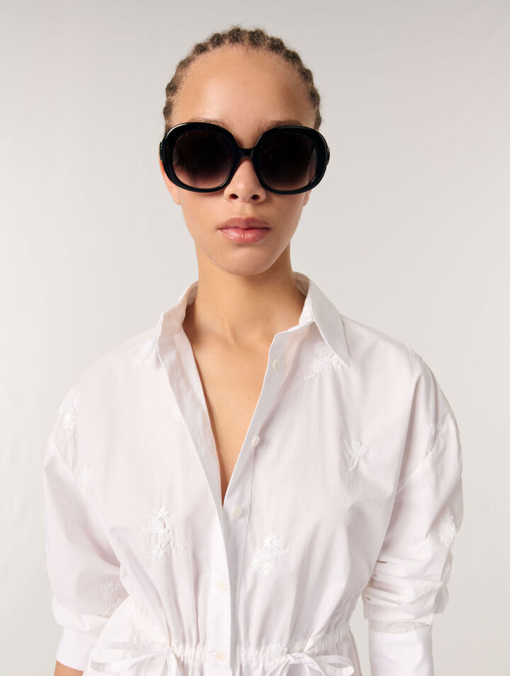 Camisa corta bordada