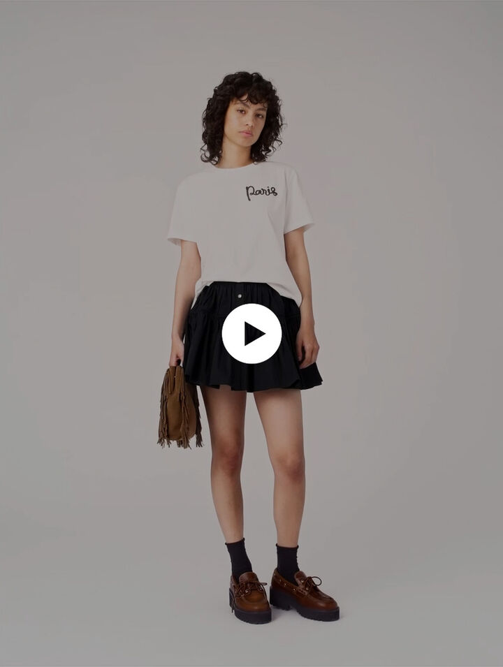 Camiseta con logo Paris bordado