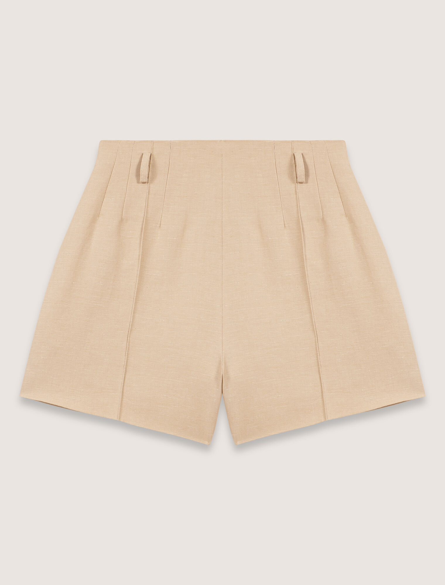 Pantalón  corto de pinzas de lino