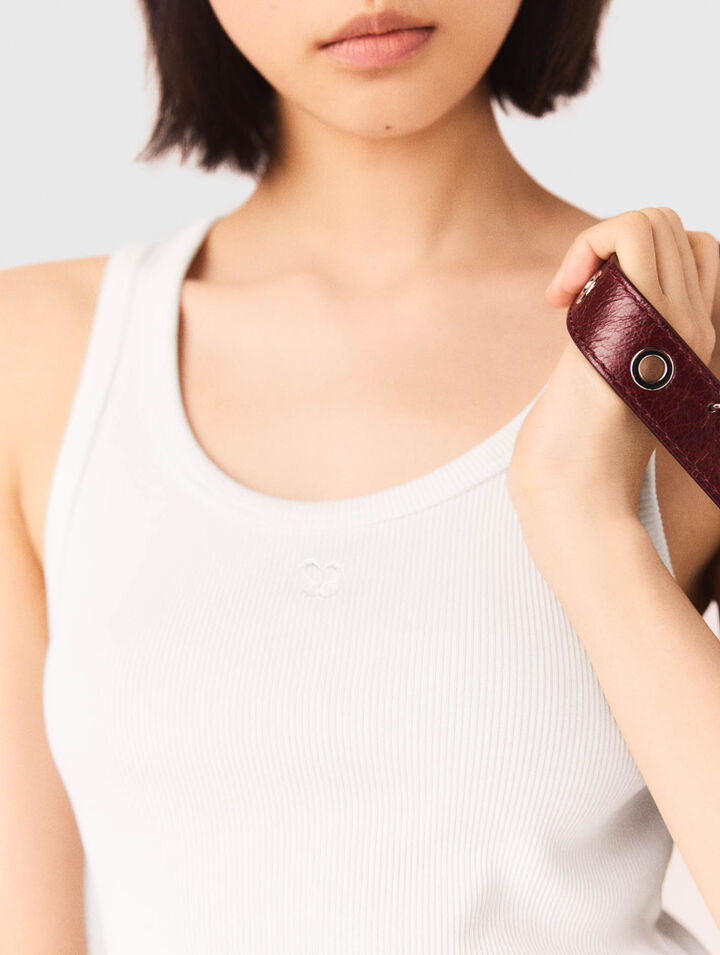 Camiseta de tirantes acanalada