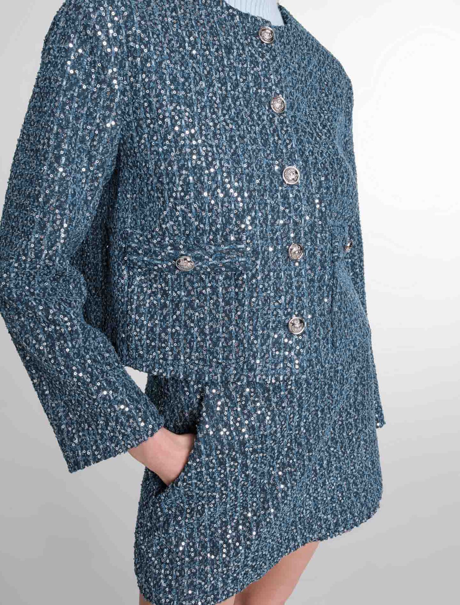Chaqueta de tweed con lentejuelas