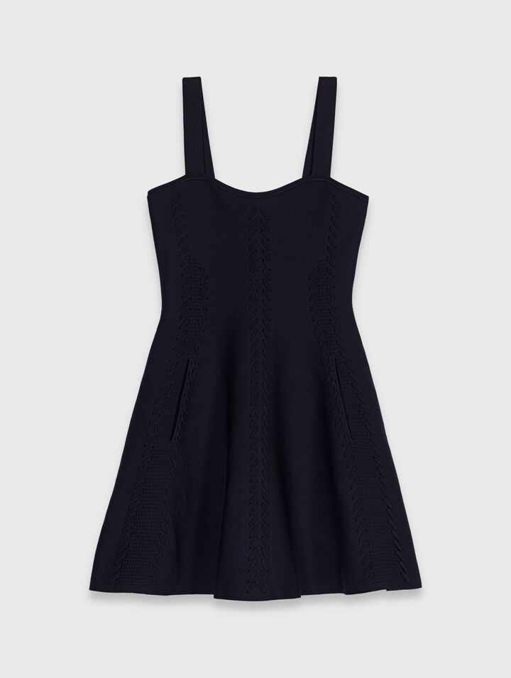 Vestido babydoll corto de punto 