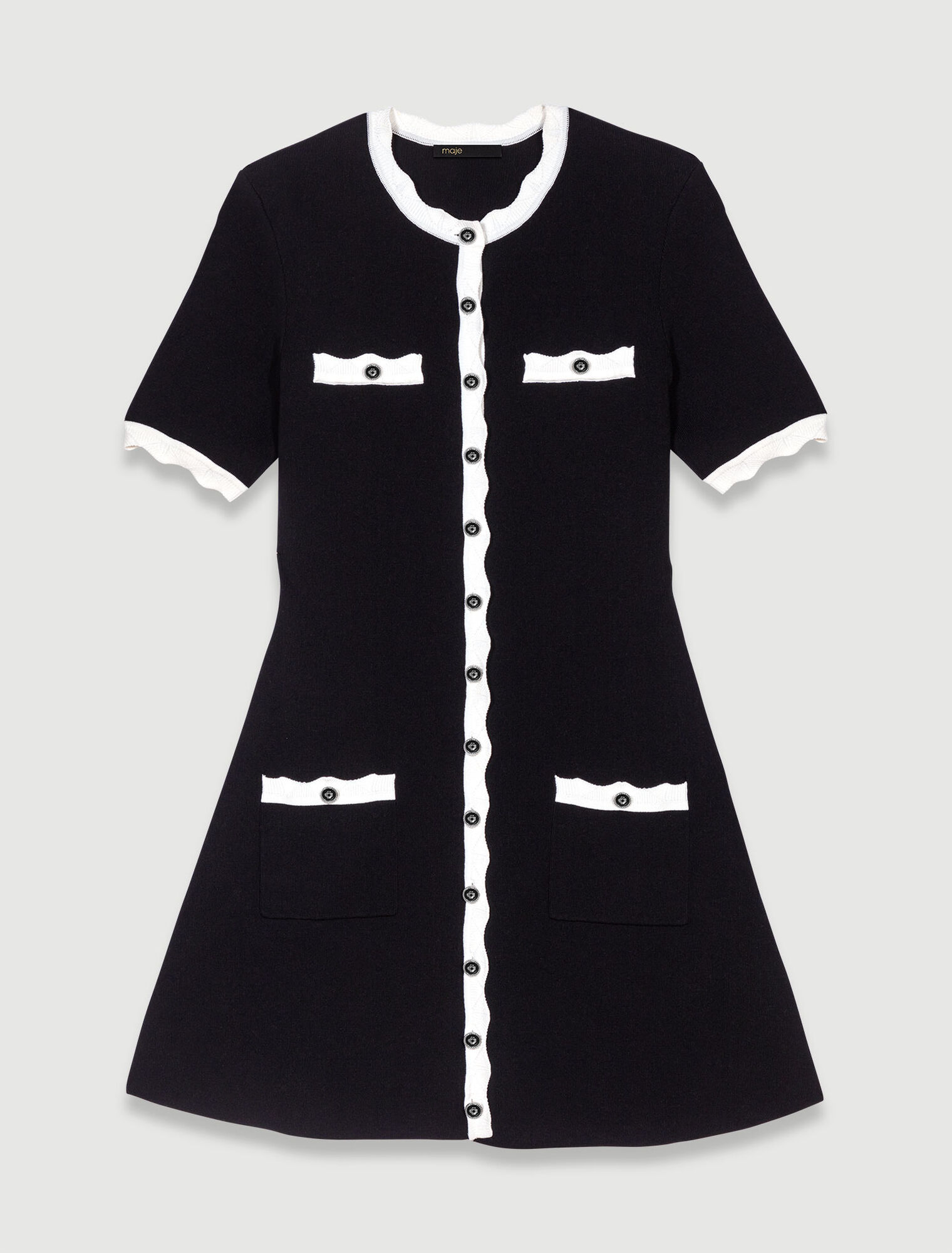 Vestido corto de punto