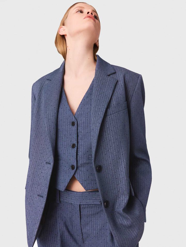 Chaqueta de traje con strass