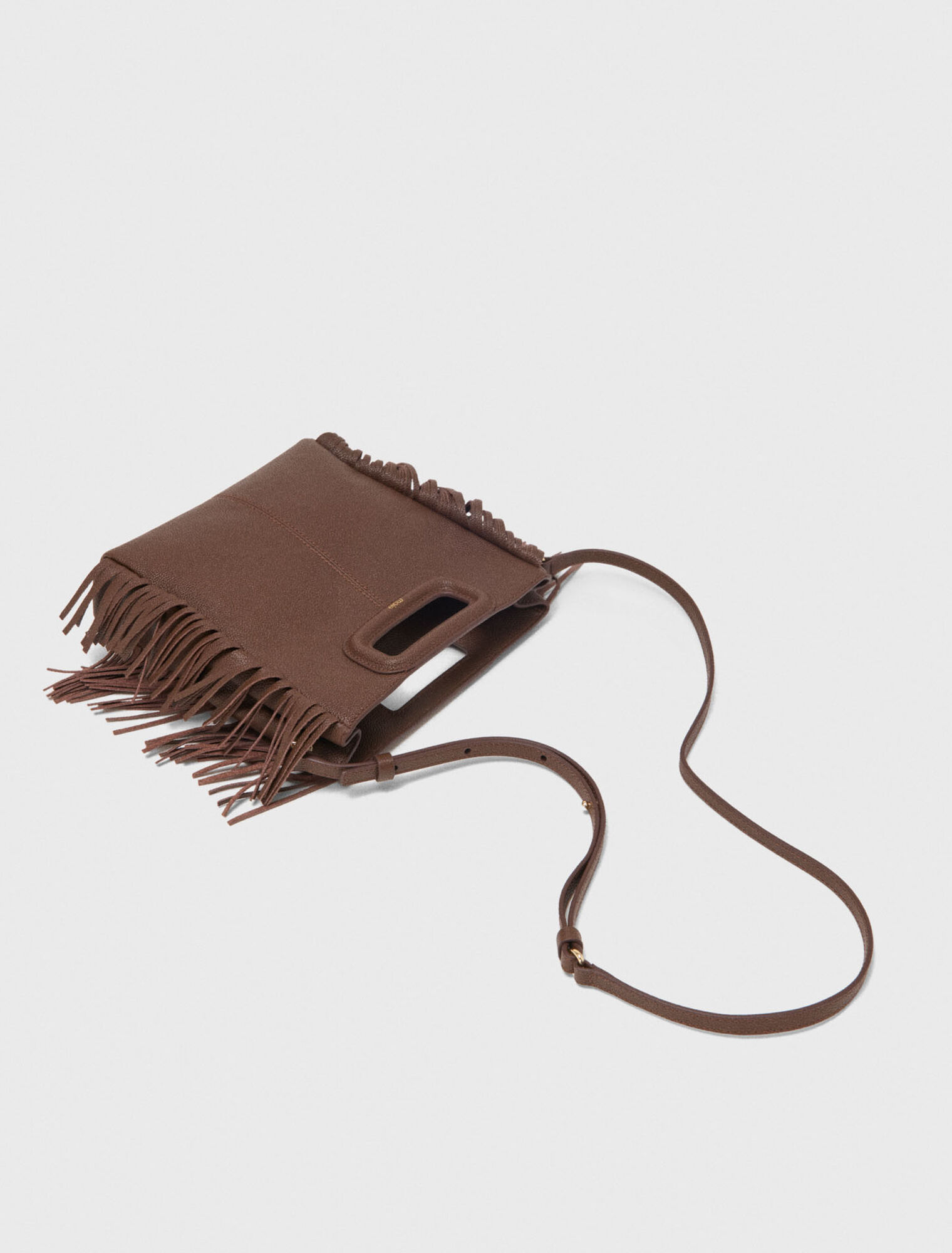 Bolso M de cuero granulado