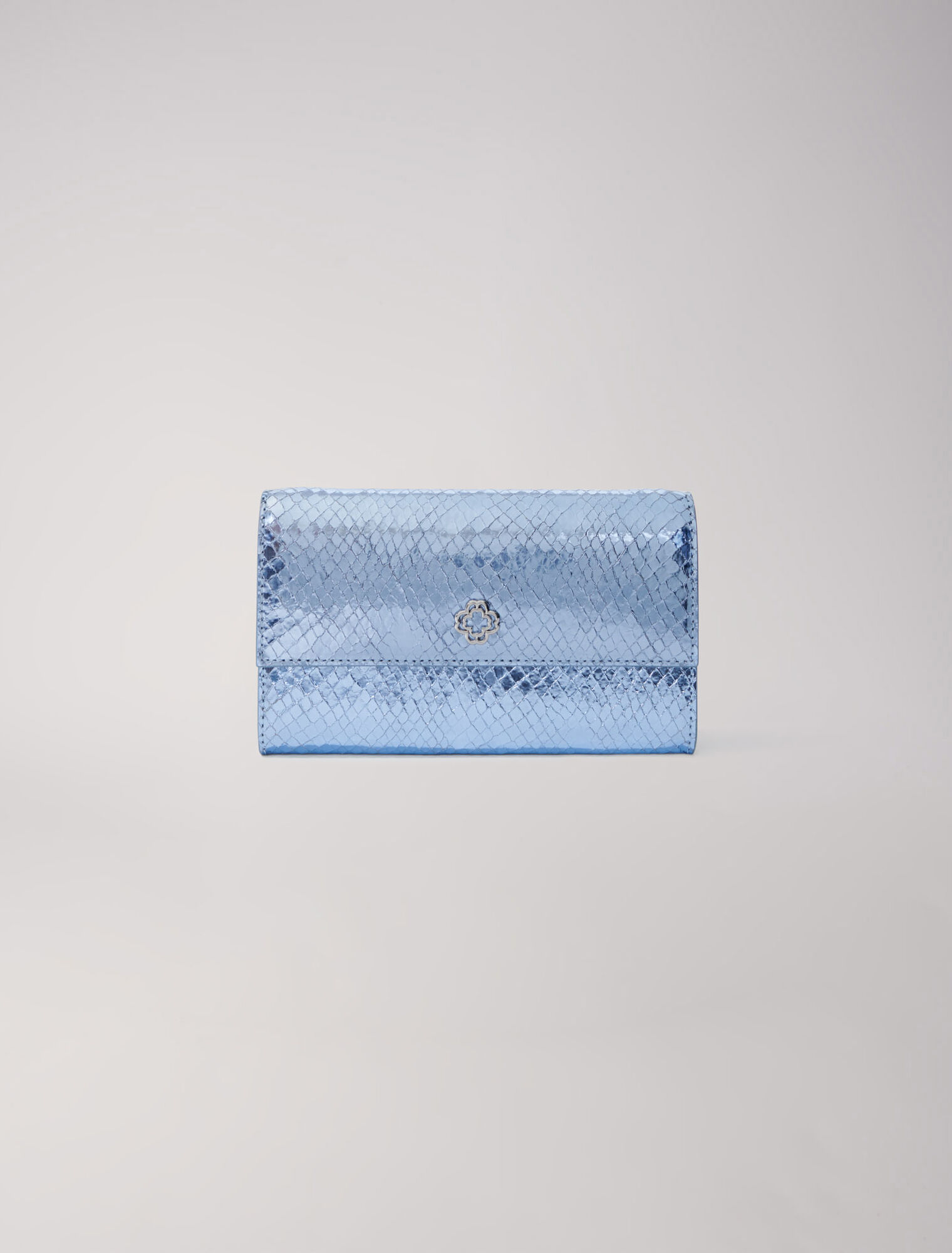 Cartera de piel estampado pitón