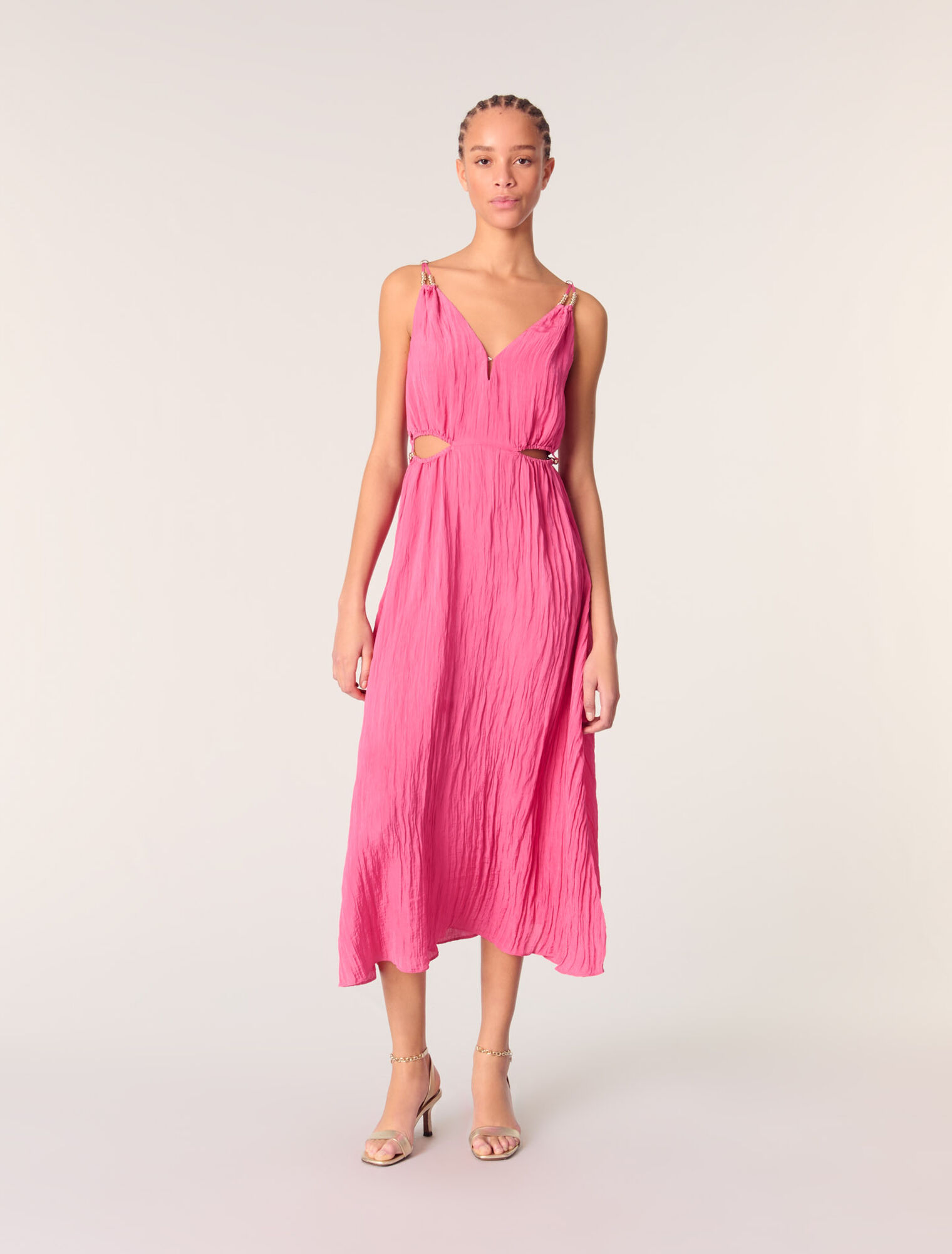 Vestido midi calado
