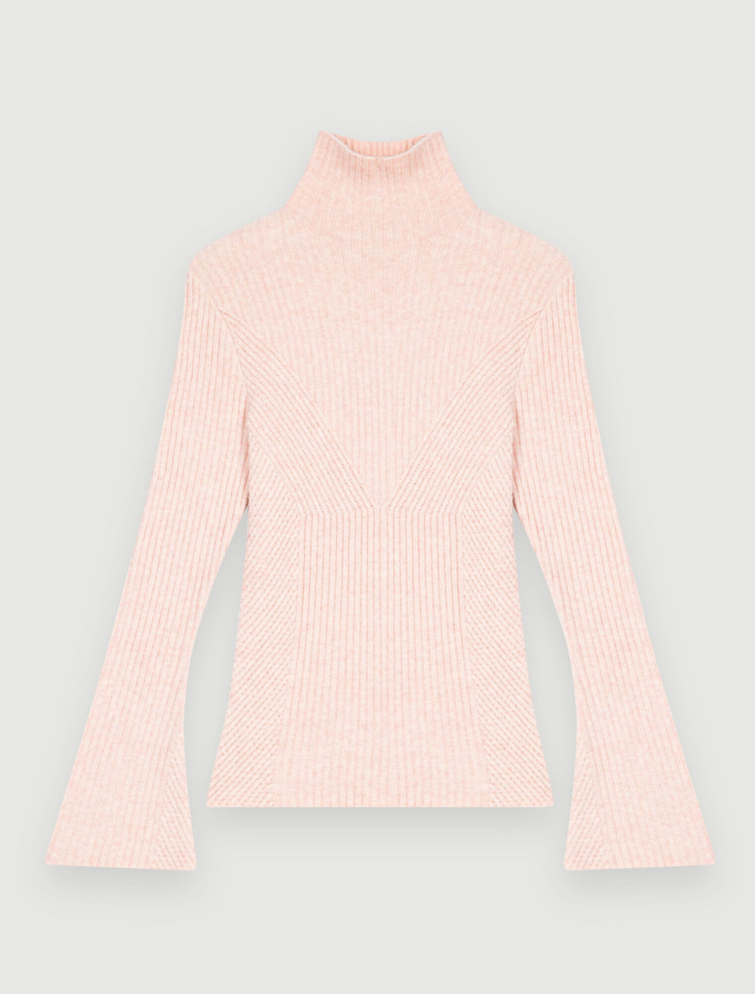 Jersey de punto stretch de cuello alto