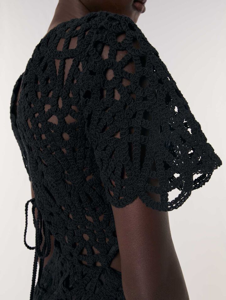 Vestido corto de ganchillo