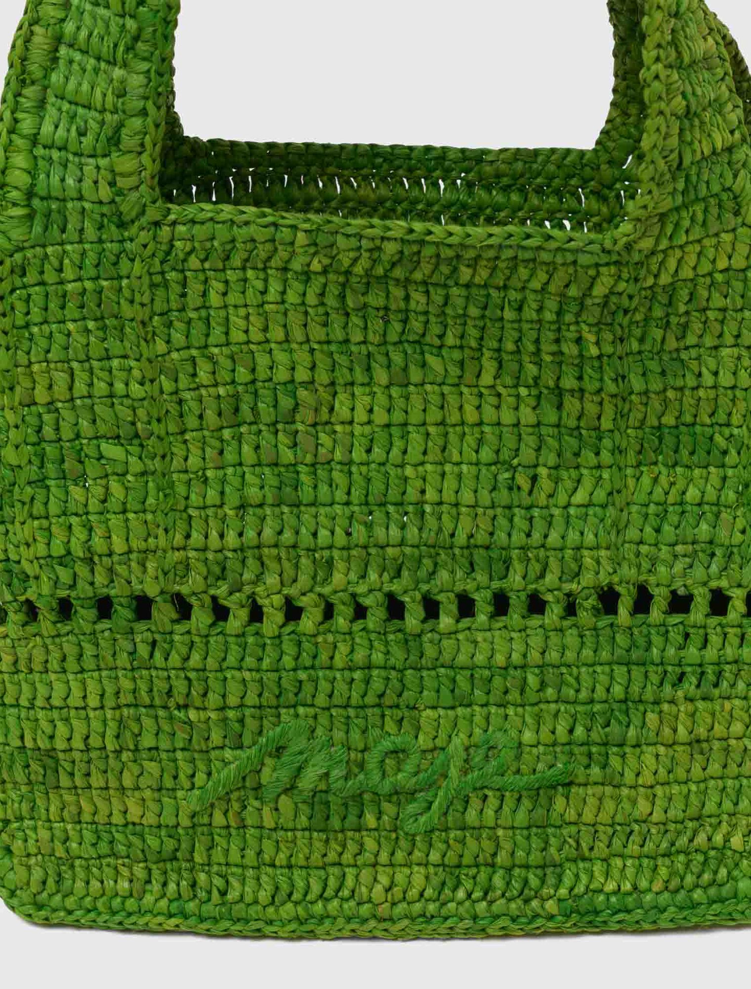Minibolso cabás en rafia natural