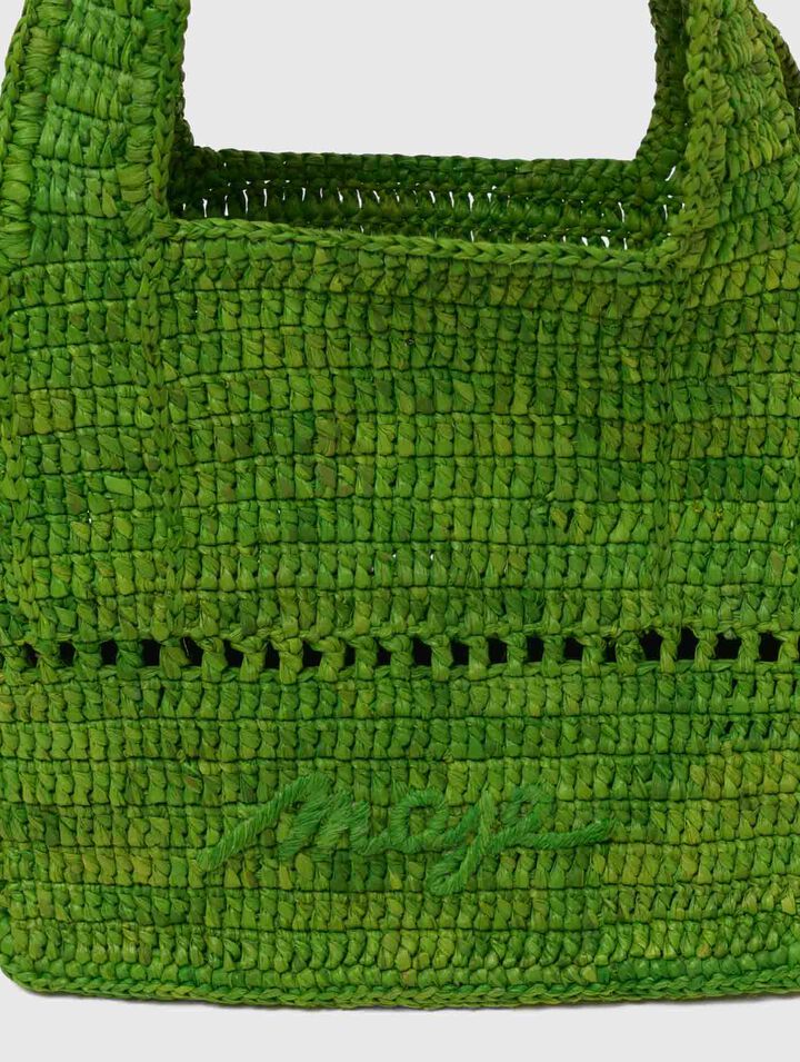 Minibolso cabás en rafia natural