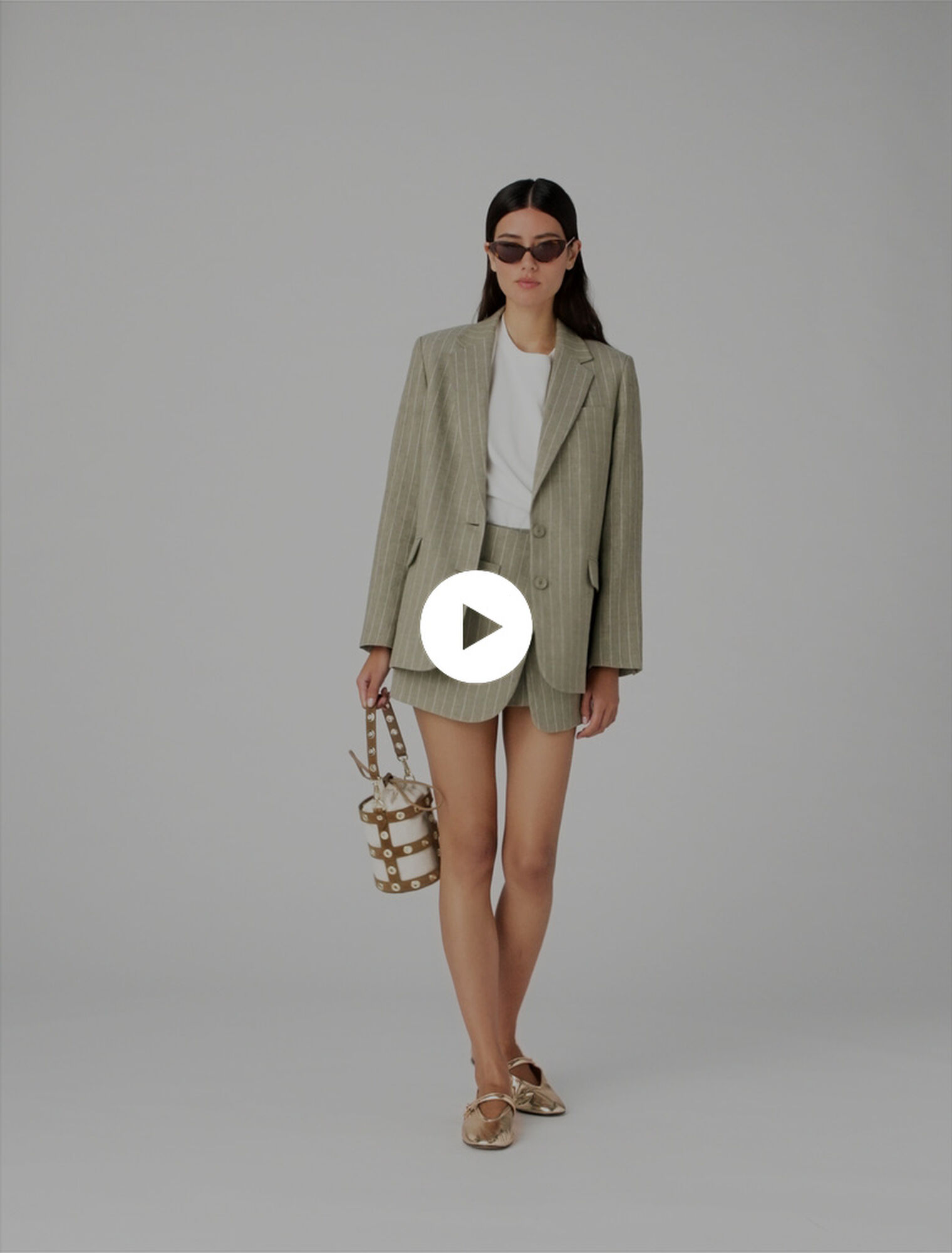 Chaqueta de traje de mezcla de lino