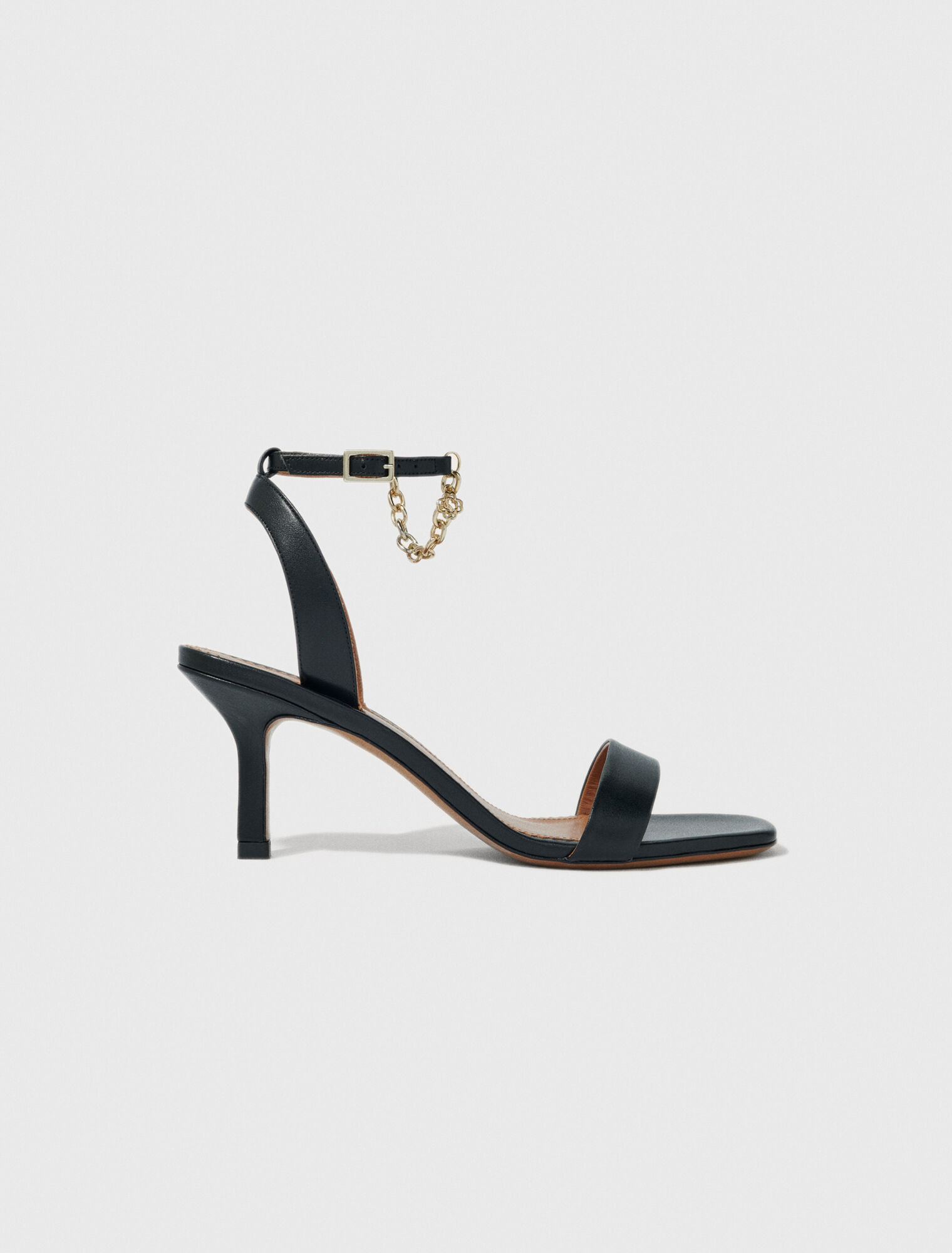 Sandalias de tacón de piel
