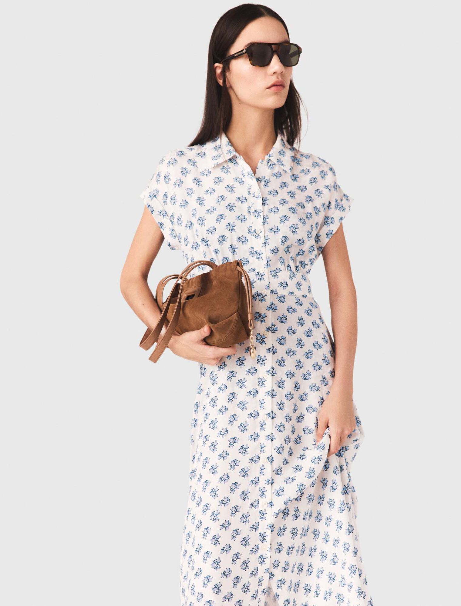 Vestido largo estampado jacquard