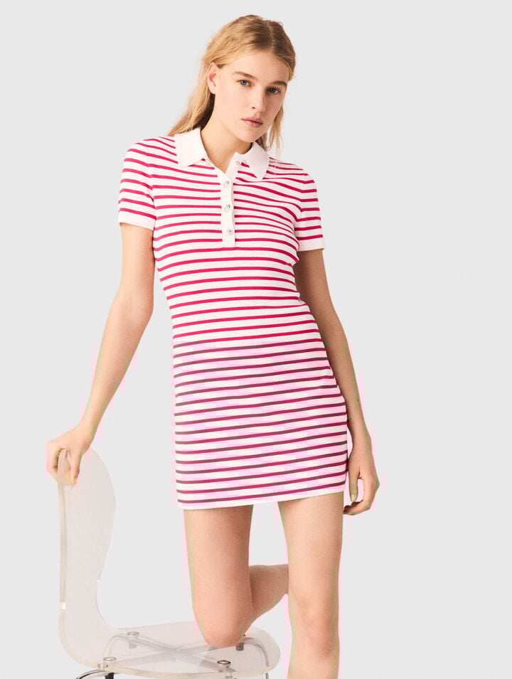Vestido polo a rayas