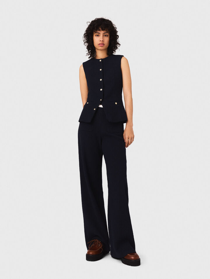 Pantalón recto de tweed